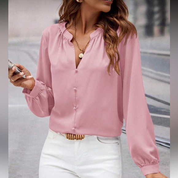 Elegant Pink Women's Top - Picture 1 of 6